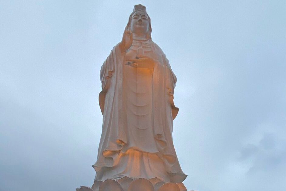 Lady Buddha statue overlooking the sea in Da Nang