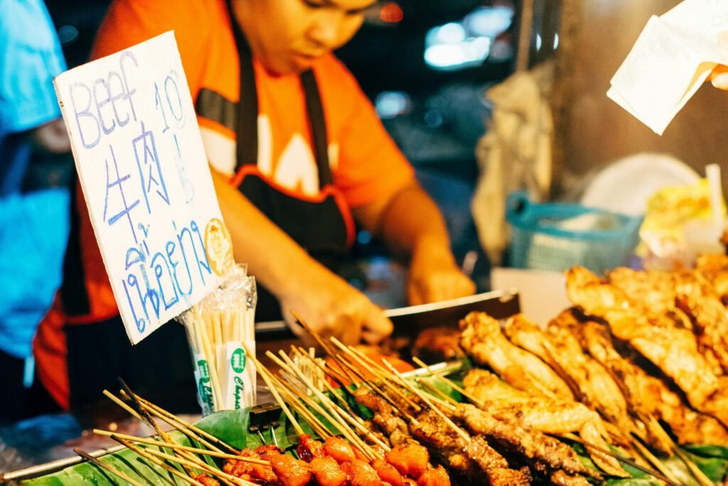 Thai street food – grilled skewers and snacks