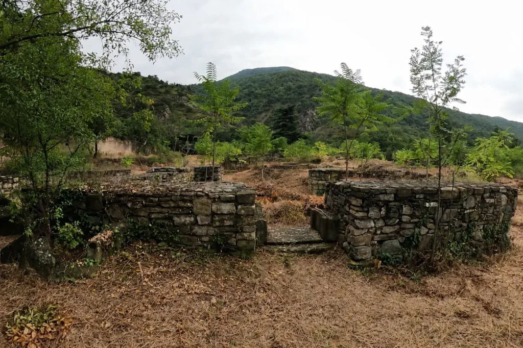 Stone doorway in the remains of the Pitiakhshi palace at the Armaziskhevi Archaeological Site